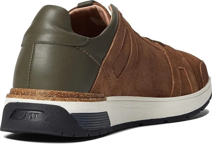 Naot Magnify Men's Shoes Antique Brown Suede/Soft Green Leather : EU 41 (US Men's 8) M, Leather/Suede - Image 4