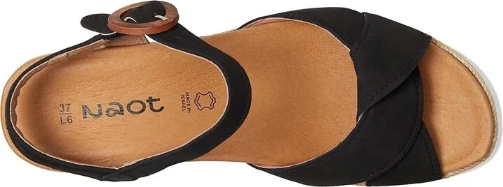 Naot Marbella Women's Sandals Black Velvet Nubuck : EU 39 (US Women's 8) M, Leather - Image 2
