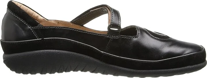 Naot Matai Women's Maryjane Shoes Black Madras Leather/Black Suede : EU 35 (US Women's 4) M, Leather/Suede - Image 8