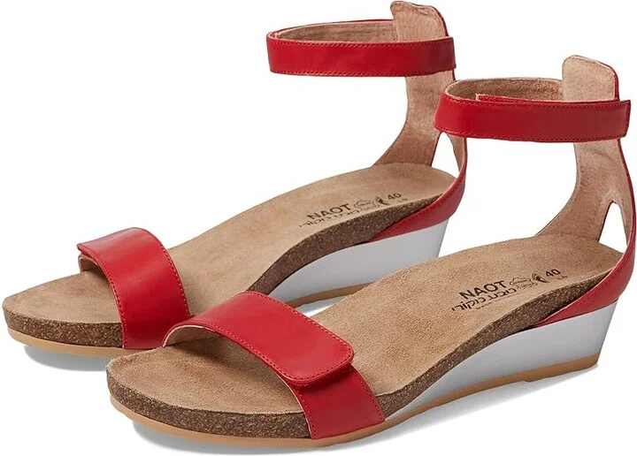 Naot Mermaid Women's Shoes Kiss Red Leather : EU 35 (US Women's 4) M