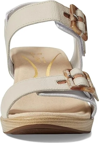 Naot Mode Women's Shoes White/Ivory/Latte/Radiant Gold Leather Combination : EU 42 (US Women's 11) M, Leather/Textile - Image 2