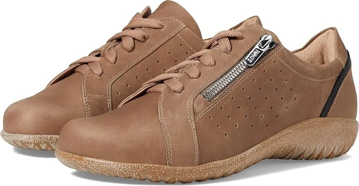 Naot Moko Women's Shoes Bark Nubuck/Soft Black Leather : EU 36 (US Women's 5) M, Leather/Suede