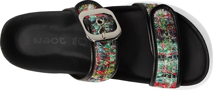 Naot Nashville Women's Sandals Pink and White Tweed/Soft Black Leather : EU 40 (US Women's 9) M - Image 2