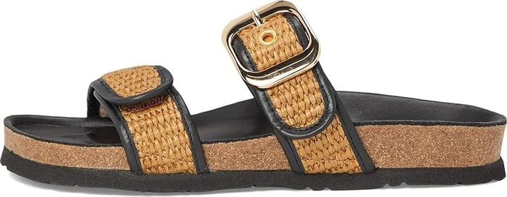 Naot Nashville Women's Sandals Soft Black Leather/Golden Brown Raffia : EU 36 (US Women's 5) M - Image 6