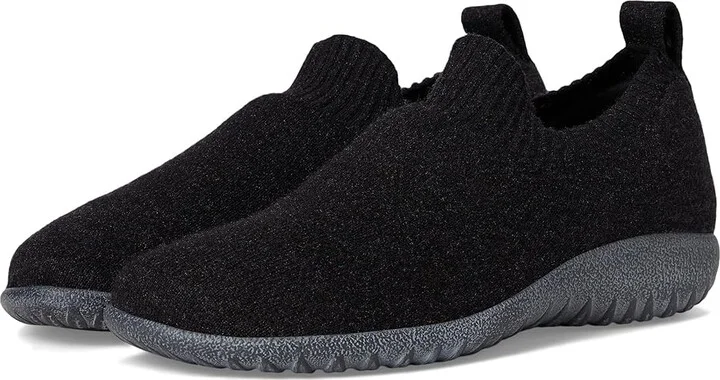 Naot Nuku Women's Flat Shoes Black/Gray Knit : EU 42 (US Women's 11) M, Rubber/Synthetic