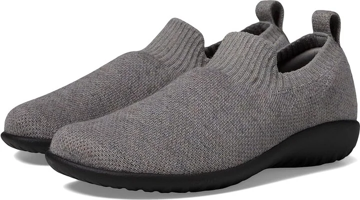 Naot Nuku Women's Flat Shoes Gray/Black Knit : EU 37 (US Women's 6) M, Rubber/Synthetic