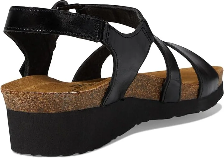 Naot Pamela Women's Sandals Black Madras Leather : EU 36 (US Women's 5) M, Leather/Suede - Image 5