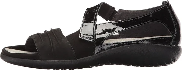 Naot Papaki Women's Shoes Black Patent Leather/Black Velvet Nubuck : EU 35 (US Women's 4) M, Leather/Suede - Image 7