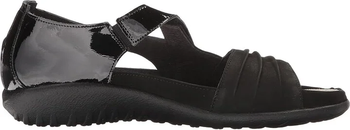 Naot Papaki Women's Shoes Black Patent Leather/Black Velvet Nubuck : EU 35 (US Women's 4) M, Leather/Suede - Image 8