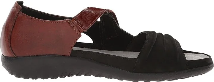 Naot Papaki Women's Shoes Black Velvet Nubuck/Cinnamon Leather : EU 35 (US Women's 4) M, Leather/Suede - Image 8