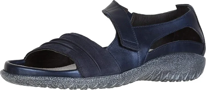 Naot Papaki Women's Shoes Polar Sea Leather/Navy Velvet Nubuck : EU 35 (US Women's 4) M, Leather/Suede - Image 2