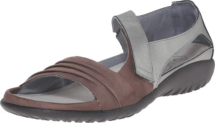 Naot Papaki Women's Shoes Shiitake Nubuck/Sterling Leather : EU 35 (US Women's 4) M, Leather/Suede - Image 2
