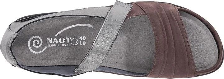 Naot Papaki Women's Shoes Shiitake Nubuck/Sterling Leather : EU 35 (US Women's 4) M, Leather/Suede - Image 3