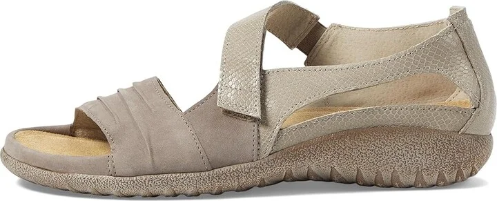 Naot Papaki Women's Shoes Stone Nubuck/Beige Lizard Leather : EU 35 (US Women's 4) M, Leather/Suede - Image 6