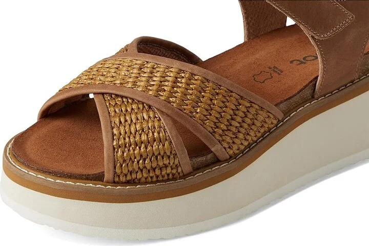 Naot Pavlova Women's Sandals Latte Brown Leather/Golden Brown Raffia : EU 36 (US Women's 5) M - Image 7
