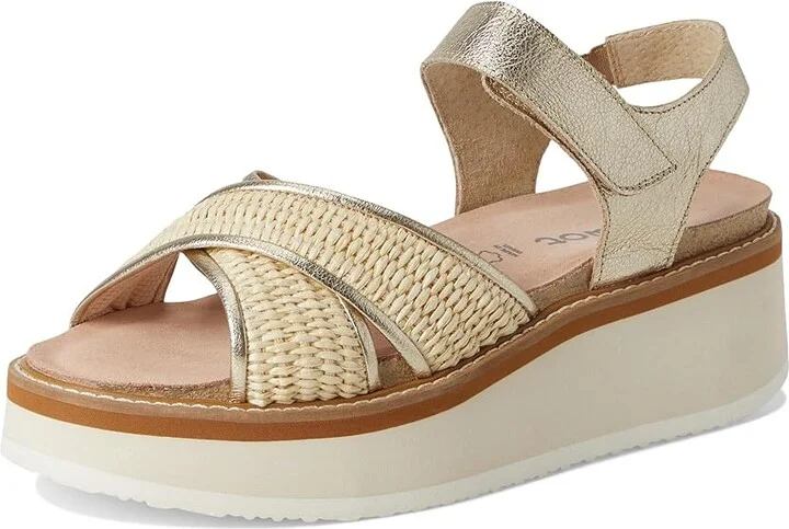 Naot Pavlova Women's Sandals Radiant Gold Leather/Blonde Raffia : EU 36 (US Women's 5) M - Image 5