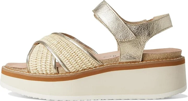 Naot Pavlova Women's Sandals Radiant Gold Leather/Blonde Raffia : EU 36 (US Women's 5) M - Image 6