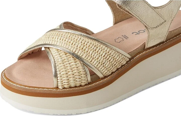 Naot Pavlova Women's Sandals Radiant Gold Leather/Blonde Raffia : EU 36 (US Women's 5) M - Image 7