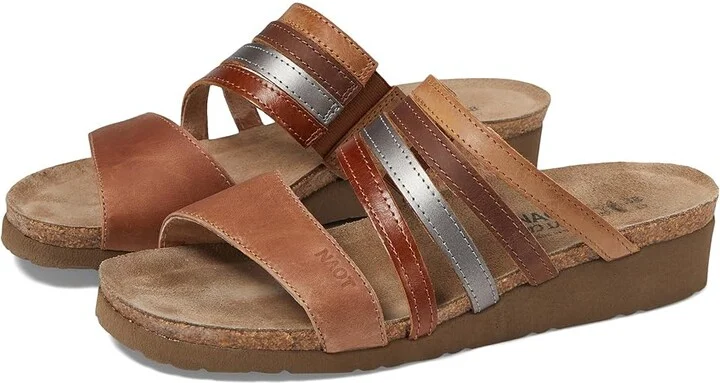 Naot Peyton Women's Shoes Latte Brown Leather/Mirror Leather/Brown Leather Combo : EU 35 (US Women's 4) M