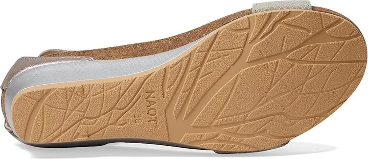 Naot Pixie Women's Sandals Beige Lizard Leather/Silver Threads Leather/Rose Gold Leather : EU 35 (US Women's 4) M - Image 4