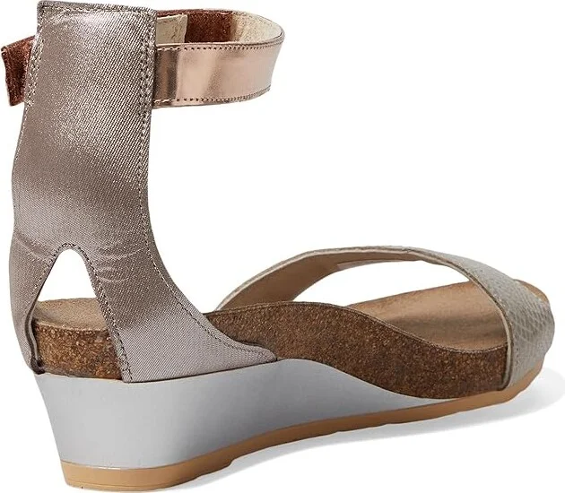 Naot Pixie Women's Sandals Beige Lizard Leather/Silver Threads Leather/Rose Gold Leather : EU 35 (US Women's 4) M - Image 5