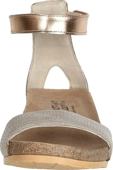 Naot Pixie Women's Sandals Beige Lizard Leather/Silver Threads Leather/Rose Gold Leather : EU 35 (US Women's 4) M - Image 6
