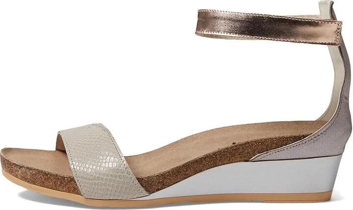 Naot Pixie Women's Sandals Beige Lizard Leather/Silver Threads Leather/Rose Gold Leather : EU 35 (US Women's 4) M - Image 7