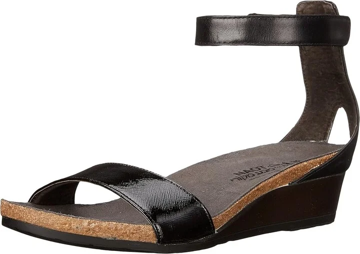 Naot Pixie Women's Sandals Black Luster Leather/Black Raven Leather/Black Madras Leather : EU 35 (US Women's 4) M - Image 2