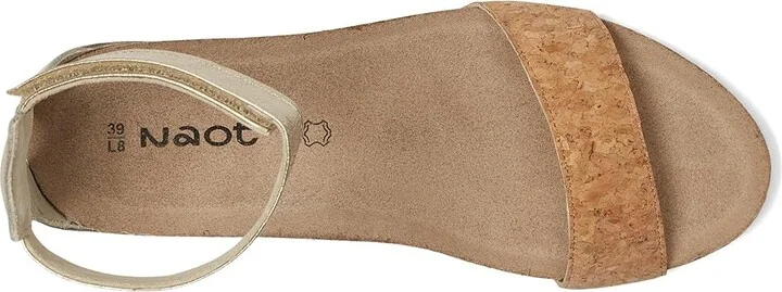 Naot Pixie Women's Sandals Cork Leather/Soft Ivory Leather/Radiant Gold Leather : EU 35 (US Women's 4) M - Image 2