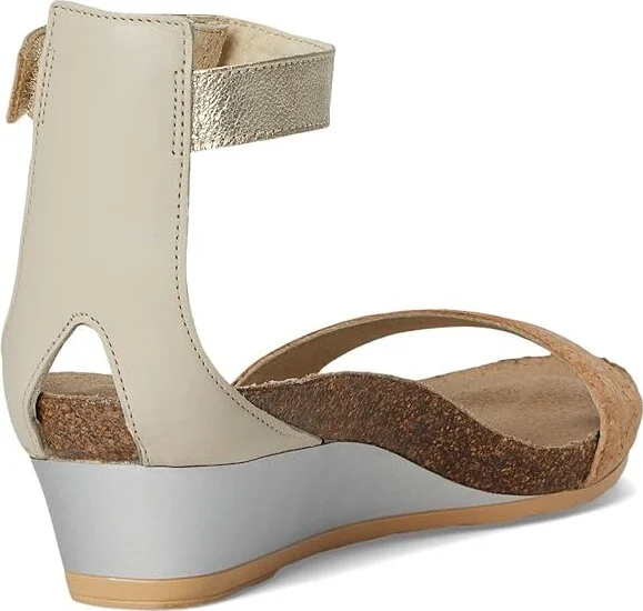 Naot Pixie Women's Sandals Cork Leather/Soft Ivory Leather/Radiant Gold Leather : EU 35 (US Women's 4) M - Image 4