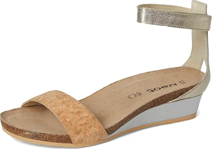 Naot Pixie Women's Sandals Cork Leather/Soft Ivory Leather/Radiant Gold Leather : EU 35 (US Women's 4) M - Image 5