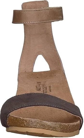 Naot Pixie Women's Sandals Oily Black Suede/Vintage Slate Leather/Khaki Beige Leather : EU 36 (US Women's 5) M - Image 6