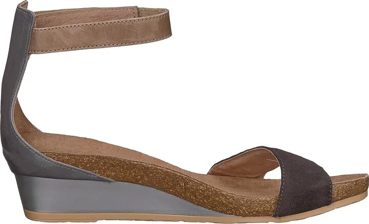 Naot Pixie Women's Sandals Oily Black Suede/Vintage Slate Leather/Khaki Beige Leather : EU 36 (US Women's 5) M - Image 8