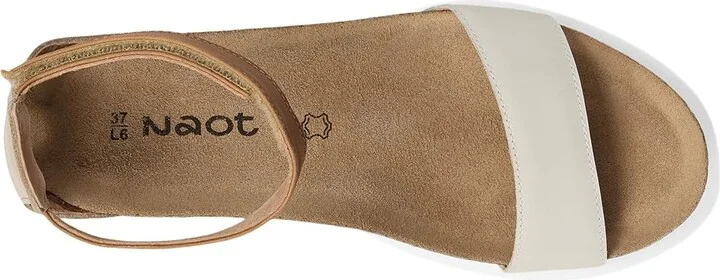 Naot Pixie Women's Sandals Porcelain Patent Leather/Ivory Leather/Latte Brown Leather : EU 38 (US Women's 7) M - Image 2