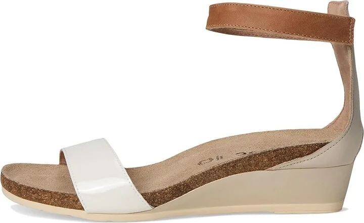 Naot Pixie Women's Sandals Porcelain Patent Leather/Ivory Leather/Latte Brown Leather : EU 38 (US Women's 7) M - Image 6