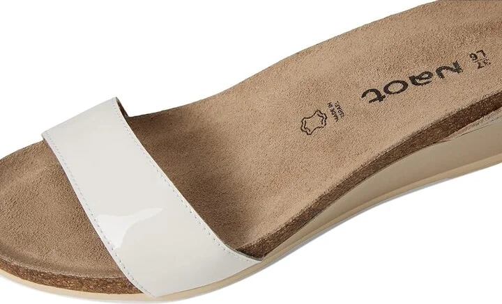 Naot Pixie Women's Sandals Porcelain Patent Leather/Ivory Leather/Latte Brown Leather : EU 38 (US Women's 7) M - Image 7