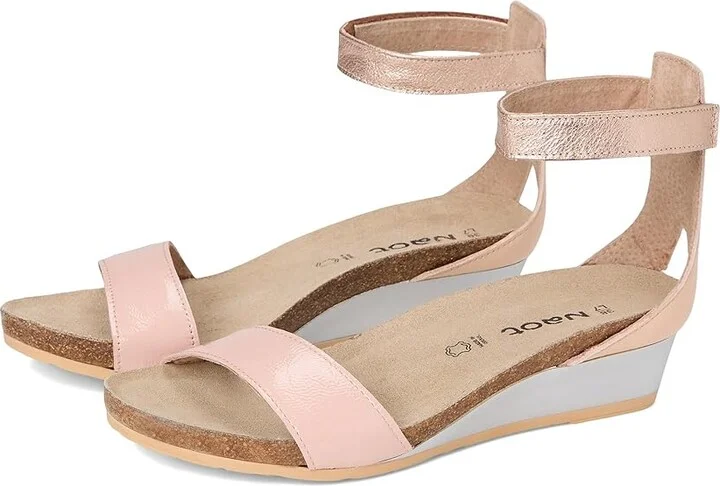 Naot Pixie Women's Sandals Rose Patent Leather/Pale Blush Leather/Rose Gold Leather : EU 39 (US Women's 8) M
