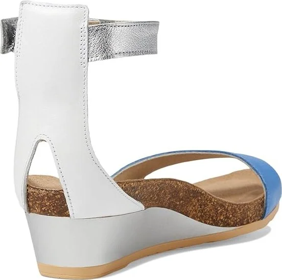 Naot Pixie Women's Sandals Sapphire Blue Leather/White Pearl Leather/Soft Silver Leather : EU 36 (US Women's 5) M - Image 4