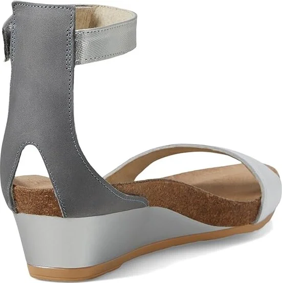 Naot Pixie Women's Sandals White Leather/Vintage Slate Leather/Silver Luster Leather : EU 35 (US Women's 4) M - Image 5