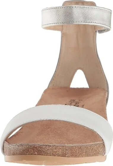 Naot Pixie Women's Sandals White Leather/Vintage Slate Leather/Silver Luster Leather : EU 35 (US Women's 4) M - Image 6