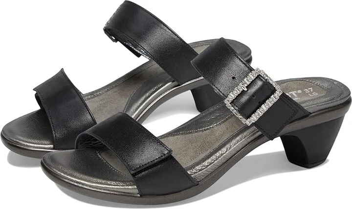 Naot Recent Women's Shoes Shiny Black Leather : EU 37 (US Women's 6) M