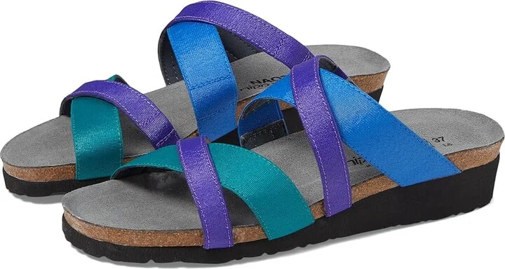 Naot Roxana Women's Shoes Aqua Stretch/Royal Blue Stretch/Gloss Purple Stretch : EU 39 (US Women's 8) M