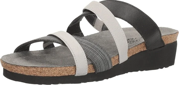 Naot Roxana Women's Shoes Black Fabric/Gloss Black Stretch/Light Gray Stretch : EU 37 (US Women's 6) M, Textile - Image 2