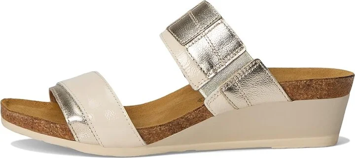 Naot Royalty Women's Shoes Radiant Gold Leather/Ivory Crinkle Patent Leather : EU 38 (US Women's 7) M - Image 6