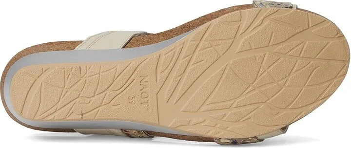Naot Royalty Women's Shoes Soft Ivory Leather/Golden Floral Leather : EU 36 (US Women's 5) M - Image 3
