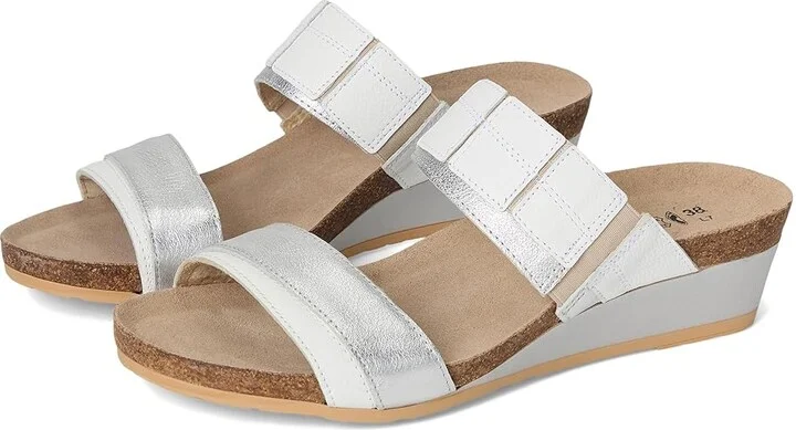 Naot Royalty Women's Shoes Soft White Leather/Soft Silver Leather : EU 35 (US Women's 4) M