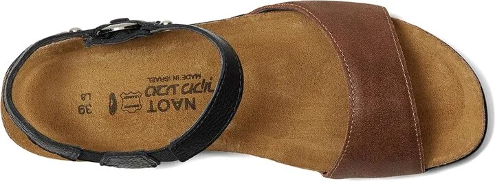 Naot Sabrina Women's Shoes Antique Brown Suede/Soft Black Leather : EU 39 (US Women's 8) M, Leather/Suede - Image 2