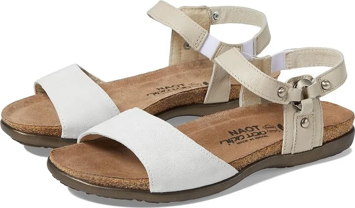 Naot Sabrina Women's Shoes White Suede/Soft Ivory Leather : EU 37 (US Women's 6) M