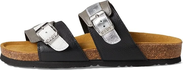 Naot Santa Cruz Women's Shoes Soft Black/Foggy Gray/Silver/White Leather Combo : EU 35 (US Women's 4) M - Image 5