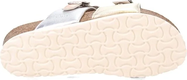 Naot Santa Cruz Women's Shoes Soft Silver/Radiant Gold/Soft White Leather Combo : EU 37 (US Women's 6) M - Image 3